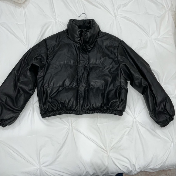 Quilted Stand Collar Puffer Jacket - Picture 3 of 10